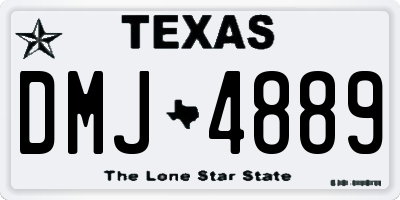 TX license plate DMJ4889