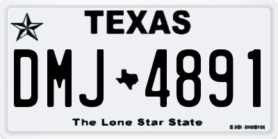 TX license plate DMJ4891