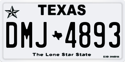 TX license plate DMJ4893