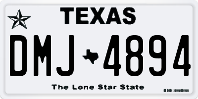 TX license plate DMJ4894