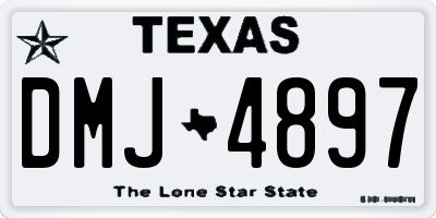 TX license plate DMJ4897
