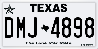 TX license plate DMJ4898