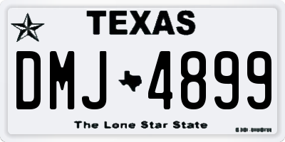 TX license plate DMJ4899