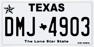 TX license plate DMJ4903