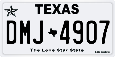 TX license plate DMJ4907