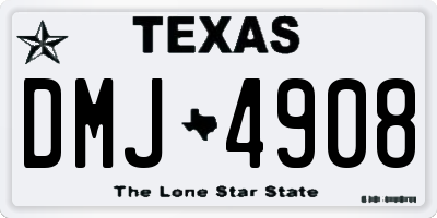 TX license plate DMJ4908