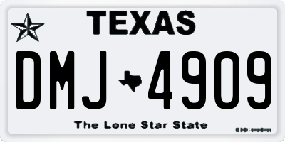 TX license plate DMJ4909