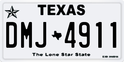 TX license plate DMJ4911