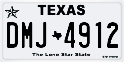 TX license plate DMJ4912