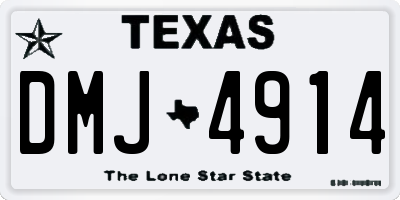 TX license plate DMJ4914