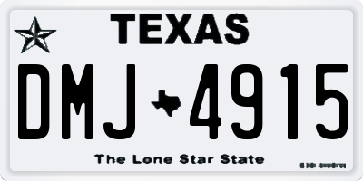 TX license plate DMJ4915