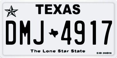 TX license plate DMJ4917