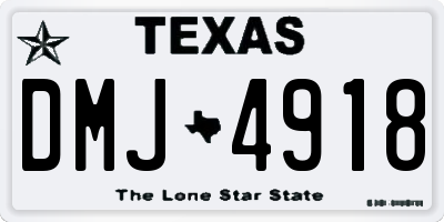 TX license plate DMJ4918