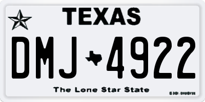 TX license plate DMJ4922