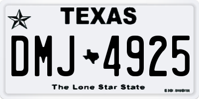 TX license plate DMJ4925