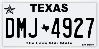 TX license plate DMJ4927
