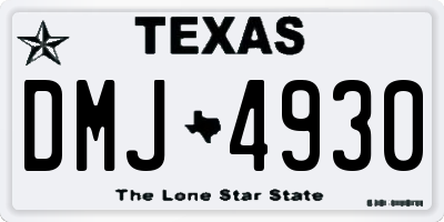 TX license plate DMJ4930