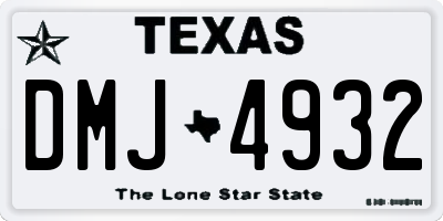 TX license plate DMJ4932