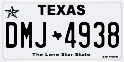 TX license plate DMJ4938