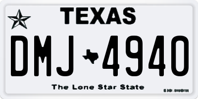TX license plate DMJ4940