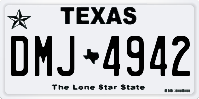 TX license plate DMJ4942