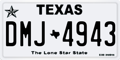 TX license plate DMJ4943