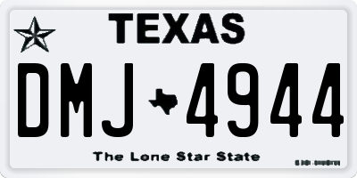 TX license plate DMJ4944