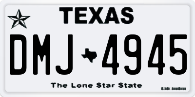 TX license plate DMJ4945