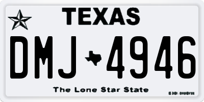 TX license plate DMJ4946