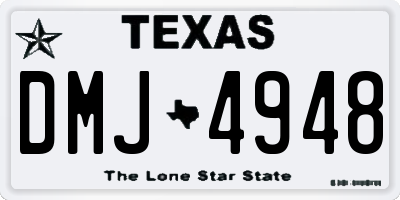 TX license plate DMJ4948