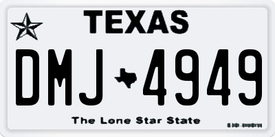 TX license plate DMJ4949