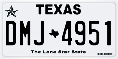TX license plate DMJ4951