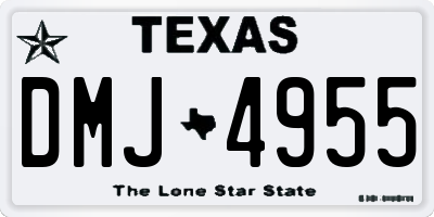 TX license plate DMJ4955