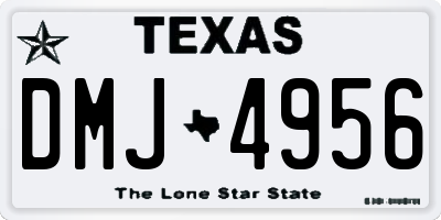 TX license plate DMJ4956