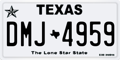TX license plate DMJ4959