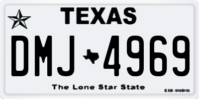 TX license plate DMJ4969