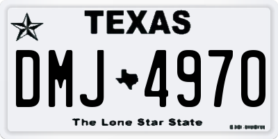 TX license plate DMJ4970