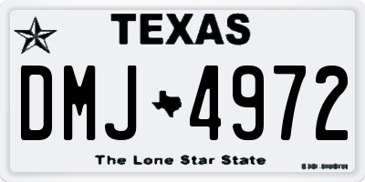 TX license plate DMJ4972