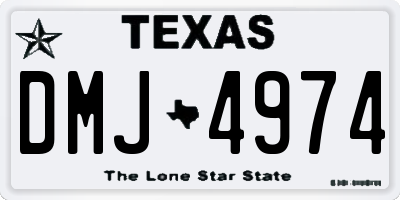 TX license plate DMJ4974