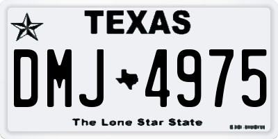 TX license plate DMJ4975