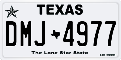 TX license plate DMJ4977
