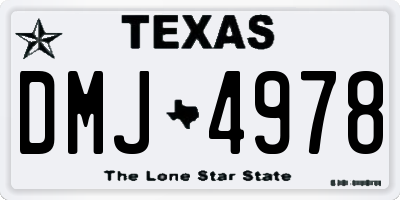 TX license plate DMJ4978