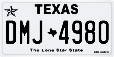 TX license plate DMJ4980