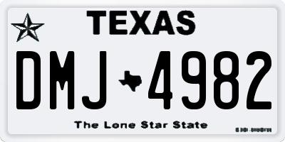 TX license plate DMJ4982