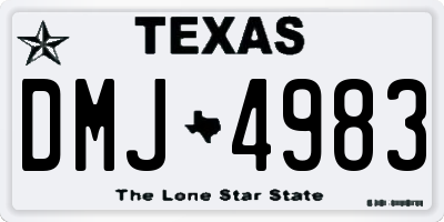 TX license plate DMJ4983