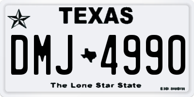 TX license plate DMJ4990