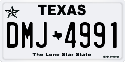 TX license plate DMJ4991