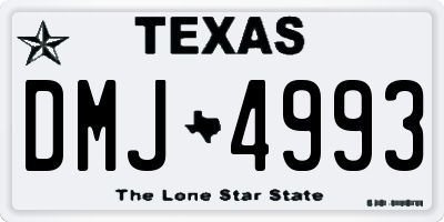 TX license plate DMJ4993