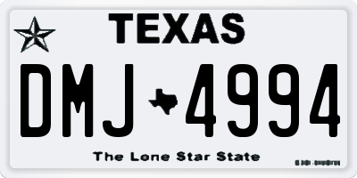TX license plate DMJ4994
