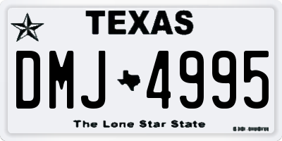 TX license plate DMJ4995